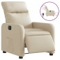 vidaXL Sillón reclinable eléctrico de tela crema