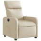 vidaXL Sillón reclinable eléctrico de tela crema