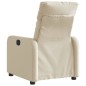 vidaXL Sillón reclinable eléctrico de tela crema