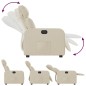 vidaXL Sillón reclinable eléctrico de tela crema