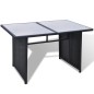 vidaXL Set muebles de jardín 10 piezas y cojines ratán sintético negro vidaXL Set muebles de jardín 10 piezas y cojines ratán sintético negro