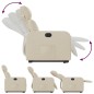 vidaXL Sillón reclinable elevable de tela color crema