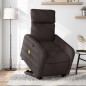 vidaXL Silla de masaje reclinable de pie de tela marrón oscuro vidaXL Silla de masaje reclinable de pie de tela marrón oscuro