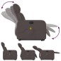 vidaXL Silla de masaje reclinable de pie de tela marrón oscuro vidaXL Silla de masaje reclinable de pie de tela marrón oscuro