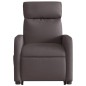 vidaXL Silla de masaje reclinable de pie de tela marrón oscuro vidaXL Silla de masaje reclinable de pie de tela marrón oscuro