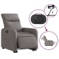 vidaXL Sillón eléctrico reclinable elevable de tela gris taupe vidaXL Sillón eléctrico reclinable elevable de tela gris taupe