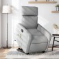 vidaXL Sillón de masaje eléctrico reclinable elevable tela gris claro vidaXL Sillón de masaje eléctrico reclinable elevable tela gris claro