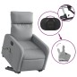 vidaXL Sillón de masaje eléctrico reclinable elevable tela gris claro vidaXL Sillón de masaje eléctrico reclinable elevable tela gris claro