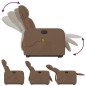 vidaXL Sillón de masaje eléctrico reclinable elevable tela marrón vidaXL Sillón de masaje eléctrico reclinable elevable tela marrón