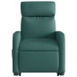 vidaXL Sillón masaje eléctrico reclinable elevable tela verde oscuro vidaXL Sillón masaje eléctrico reclinable elevable tela verde oscuro