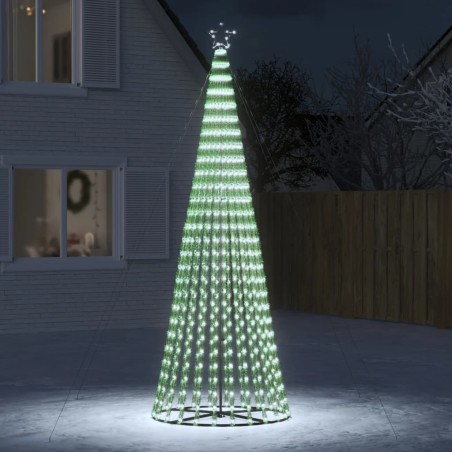 vidaXL Árbol de Navidad cono de luz 688 LEDs blanco frío 300 cm