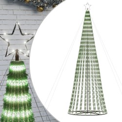 vidaXL Árbol de Navidad cono de luz 688 LEDs blanco frío 300 cm