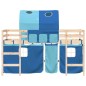 vidaXL Cama alta para niños con túnel madera pino azul 90x200 cm vidaXL Cama alta para niños con túnel madera pino azul 90x200 cm