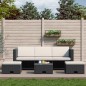 vidaXL Set de muebles de jardín 4 pzas y cojines ratán sintético negro vidaXL Set de muebles de jardín 4 pzas y cojines ratán sintético negro