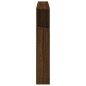vidaXL Cabecero LED madera ingeniería marrón roble 160x18,5x103,5 cm