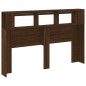vidaXL Cabecero LED madera ingeniería marrón roble 160x18,5x103,5 cm