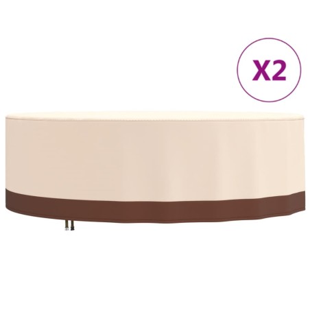 vidaXL Cubiertas muebles jardín 2 uds tela Oxford 600D Ø 279x71 cm