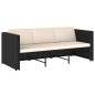 vidaXL Set de muebles de jardín 4 pzas y cojines ratán sintético negro vidaXL Set de muebles de jardín 4 pzas y cojines ratán sintético negro