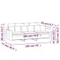 vidaXL Sofá de 3 plazas de terciopelo rojo tinto 180 cm vidaXL Sofá de 3 plazas de terciopelo rojo tinto 180 cm