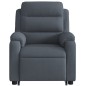 vidaXL Sillón de masaje reclinable elevable terciopelo gris oscuro vidaXL Sillón de masaje reclinable elevable terciopelo gris oscuro