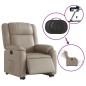 vidaXL Sillón elevable eléctrico cuero artificial capuchino vidaXL Sillón elevable eléctrico cuero artificial capuchino