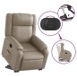 vidaXL Sillón elevable eléctrico cuero artificial capuchino vidaXL Sillón elevable eléctrico cuero artificial capuchino