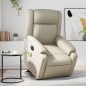 vidaXL Sillón de masaje elevable eléctrico cuero sintético crema vidaXL Sillón de masaje elevable eléctrico cuero sintético crema