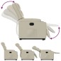 vidaXL Sillón reclinable elevable cuero artificial color crema vidaXL Sillón reclinable elevable cuero artificial color crema
