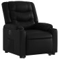 vidaXL Sillón reclinable y elevable eléctrico cuero sintético negro vidaXL Sillón reclinable y elevable eléctrico cuero sintético negro