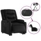 vidaXL Sillón reclinable y elevable eléctrico cuero sintético negro vidaXL Sillón reclinable y elevable eléctrico cuero sintético negro