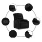vidaXL Sillón reclinable y elevable eléctrico cuero sintético negro vidaXL Sillón reclinable y elevable eléctrico cuero sintético negro