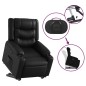 vidaXL Sillón reclinable y elevable eléctrico cuero sintético negro vidaXL Sillón reclinable y elevable eléctrico cuero sintético negro