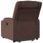vidaXL Sillón de masaje elevable eléctrico cuero sintético marrón vidaXL Sillón de masaje elevable eléctrico cuero sintético marrón
