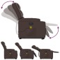 vidaXL Sillón de masaje elevable eléctrico cuero sintético marrón vidaXL Sillón de masaje elevable eléctrico cuero sintético marrón