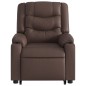 vidaXL Sillón de masaje elevable eléctrico cuero sintético marrón vidaXL Sillón de masaje elevable eléctrico cuero sintético marrón