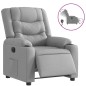 vidaXL Sillón reclinable eléctrico tela gris claro vidaXL Sillón reclinable eléctrico tela gris claro