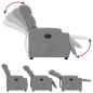 vidaXL Sillón reclinable eléctrico tela gris claro vidaXL Sillón reclinable eléctrico tela gris claro