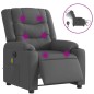 vidaXL Sillón reclinable de masaje eléctrico tela gris oscuro vidaXL Sillón reclinable de masaje eléctrico tela gris oscuro