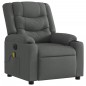 vidaXL Sillón reclinable de masaje eléctrico tela gris oscuro vidaXL Sillón reclinable de masaje eléctrico tela gris oscuro