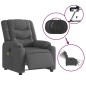 vidaXL Sillón reclinable de masaje eléctrico tela gris oscuro vidaXL Sillón reclinable de masaje eléctrico tela gris oscuro