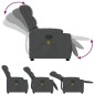 vidaXL Sillón reclinable de masaje eléctrico tela gris oscuro vidaXL Sillón reclinable de masaje eléctrico tela gris oscuro