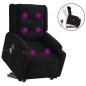 vidaXL Sillón reclinable de masaje elevable tela negro vidaXL Sillón reclinable de masaje elevable tela negro