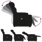 vidaXL Sillón reclinable de masaje elevable tela negro vidaXL Sillón reclinable de masaje elevable tela negro