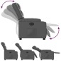 vidaXL Sillón reclinable eléctrico de cuero sintético gris vidaXL Sillón reclinable eléctrico de cuero sintético gris