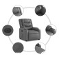 vidaXL Sillón reclinable eléctrico de cuero sintético gris vidaXL Sillón reclinable eléctrico de cuero sintético gris