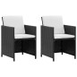 vidaXL Set comedor de jardín 5 piezas y cojines ratán sintético negro vidaXL Set comedor de jardín 5 piezas y cojines ratán sintético negro