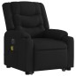 vidaXL Sillón de masaje eléctrico reclinable elevable tela negro vidaXL Sillón de masaje eléctrico reclinable elevable tela negro