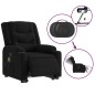 vidaXL Sillón de masaje eléctrico reclinable elevable tela negro vidaXL Sillón de masaje eléctrico reclinable elevable tela negro