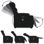 vidaXL Sillón de masaje eléctrico reclinable elevable tela negro vidaXL Sillón de masaje eléctrico reclinable elevable tela negro