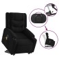 vidaXL Sillón de masaje eléctrico reclinable elevable tela negro vidaXL Sillón de masaje eléctrico reclinable elevable tela negro
